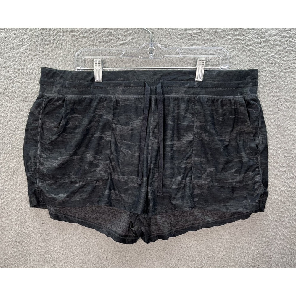 Reflex 90 Degree Shorts Womens 2XL XXL Black Camouflage Super Soft Lounge‎ Short